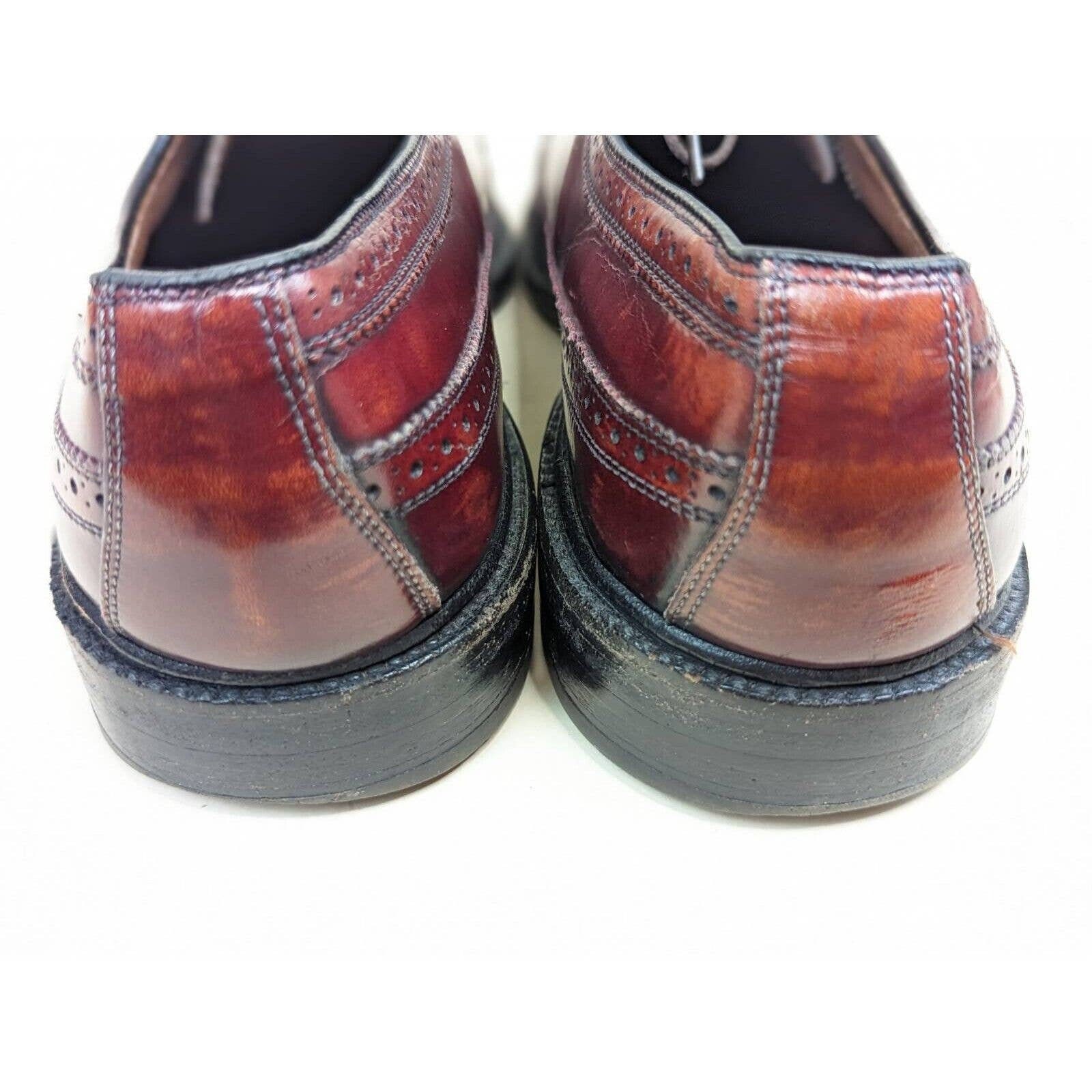 Allen Edmonds Mens Oxford Dress Shoes Brown Black Leather  display picture 3