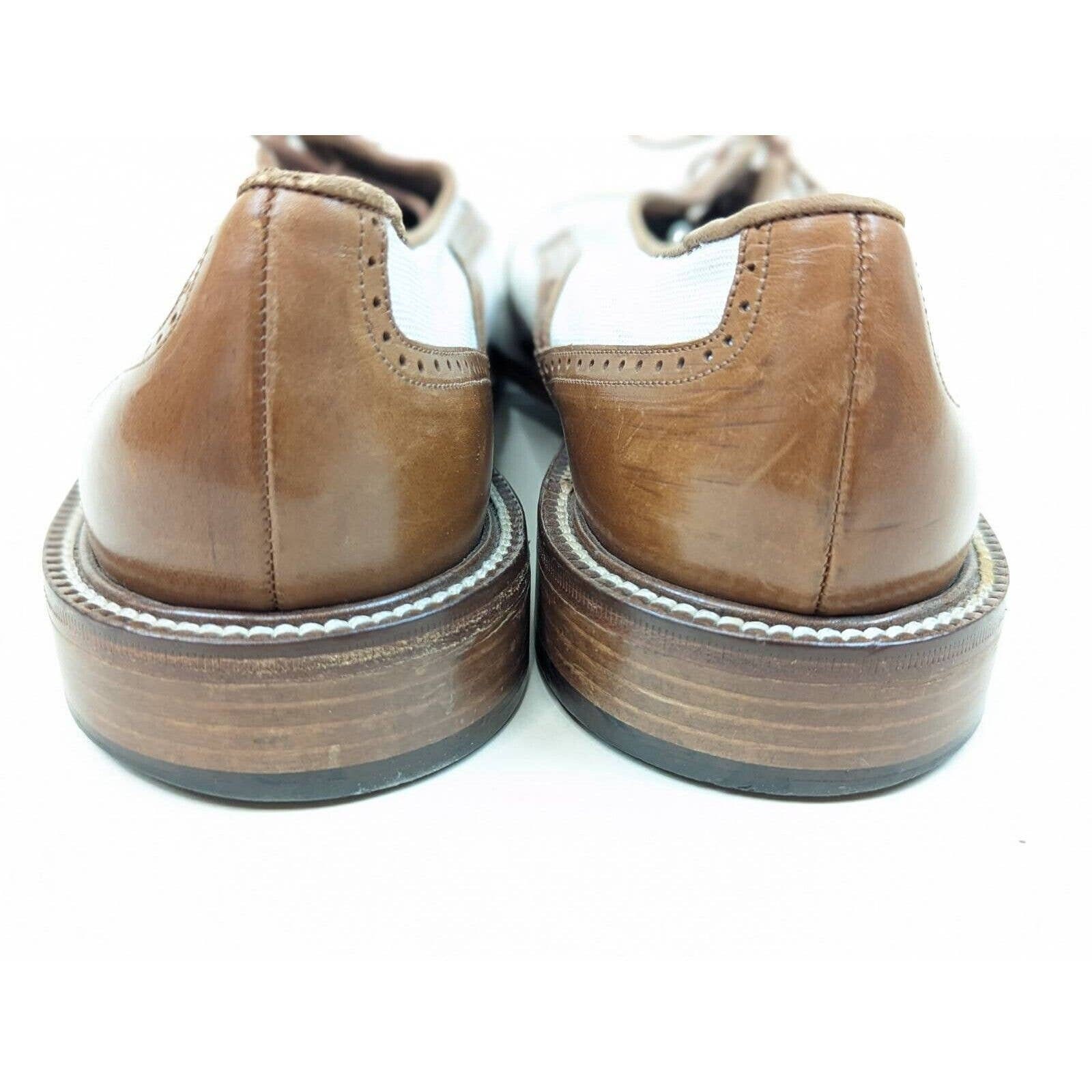 Vintage Belvedere Florence Mens Oxford Dress Shoes Brown 