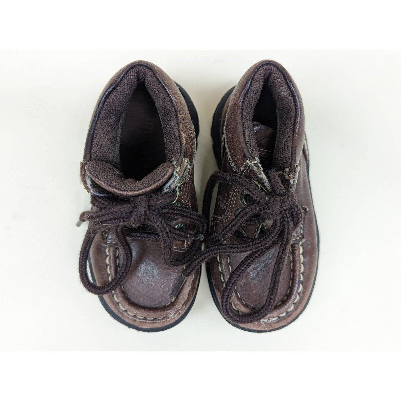 Vintage 90s Timberland Boys Oxford Shoes Boot Brown Leather