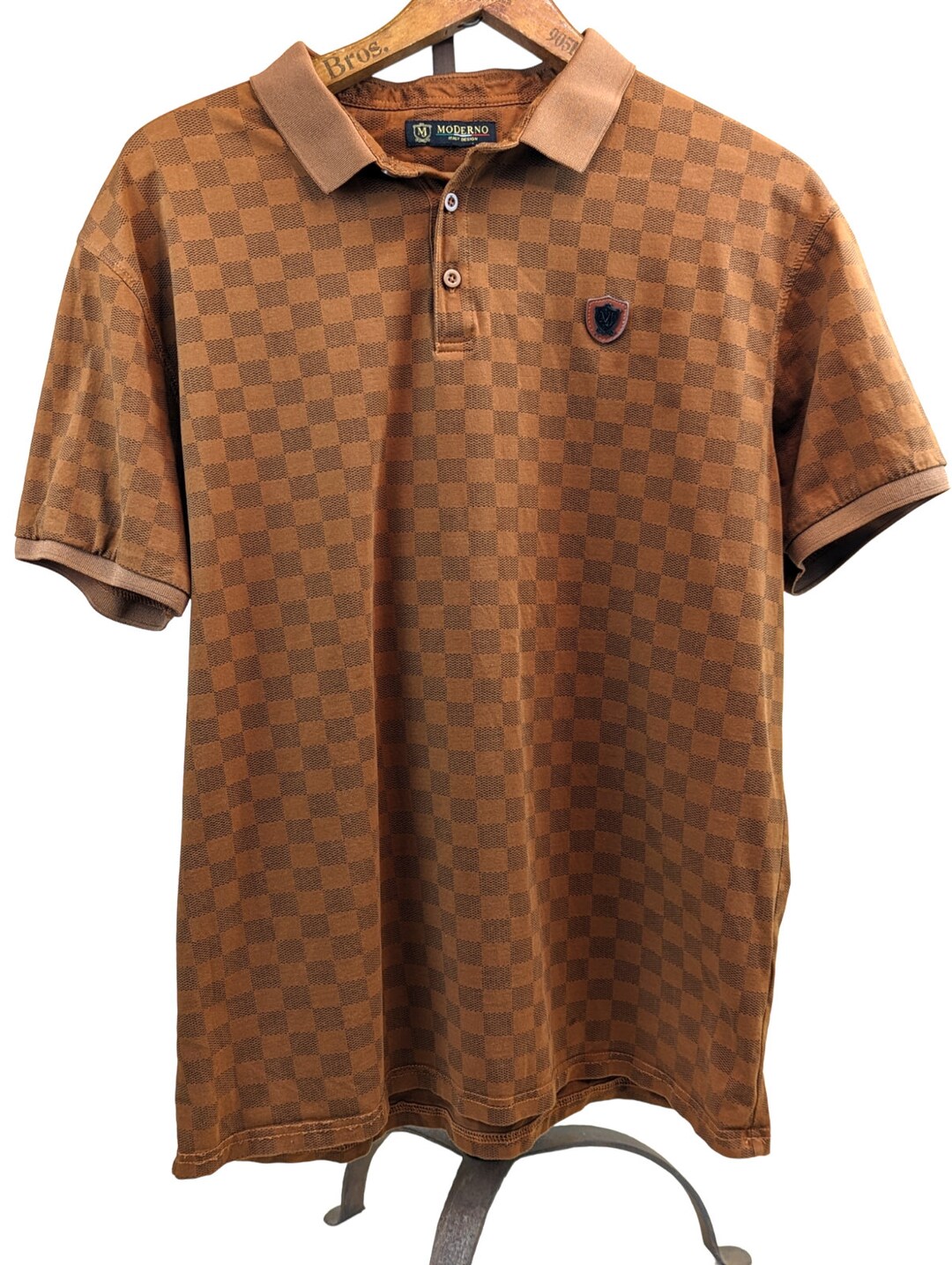 CoppertopVintageCo Men's Moderno Italy Design Golf Polo Shirt