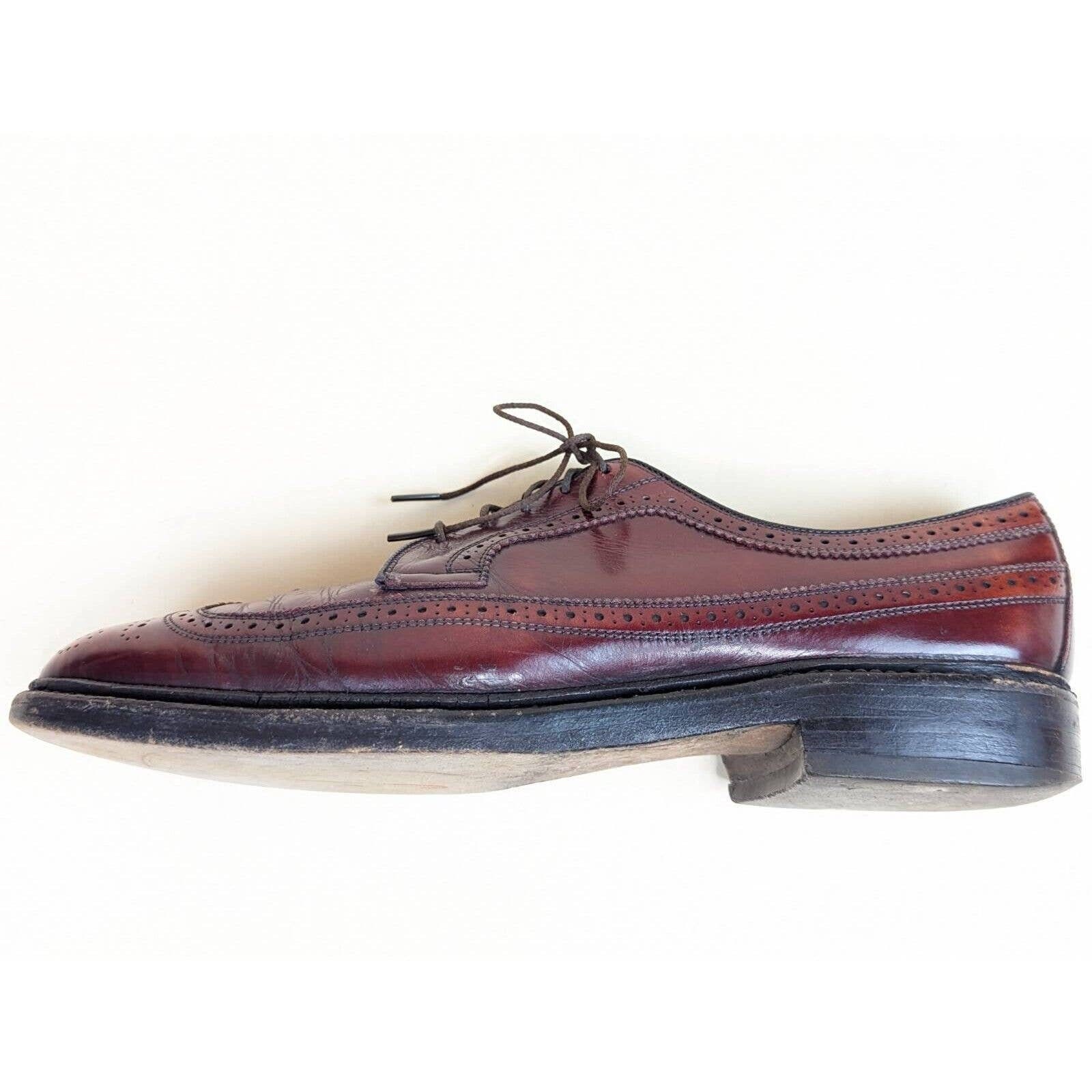Allen Edmonds Mens Oxford Dress Shoes Brown Black Leather Wingtip Lace Up USA 9A CLASSIC_SOKO_KE | ALLEN EDMONDS USA Made Men main image 4