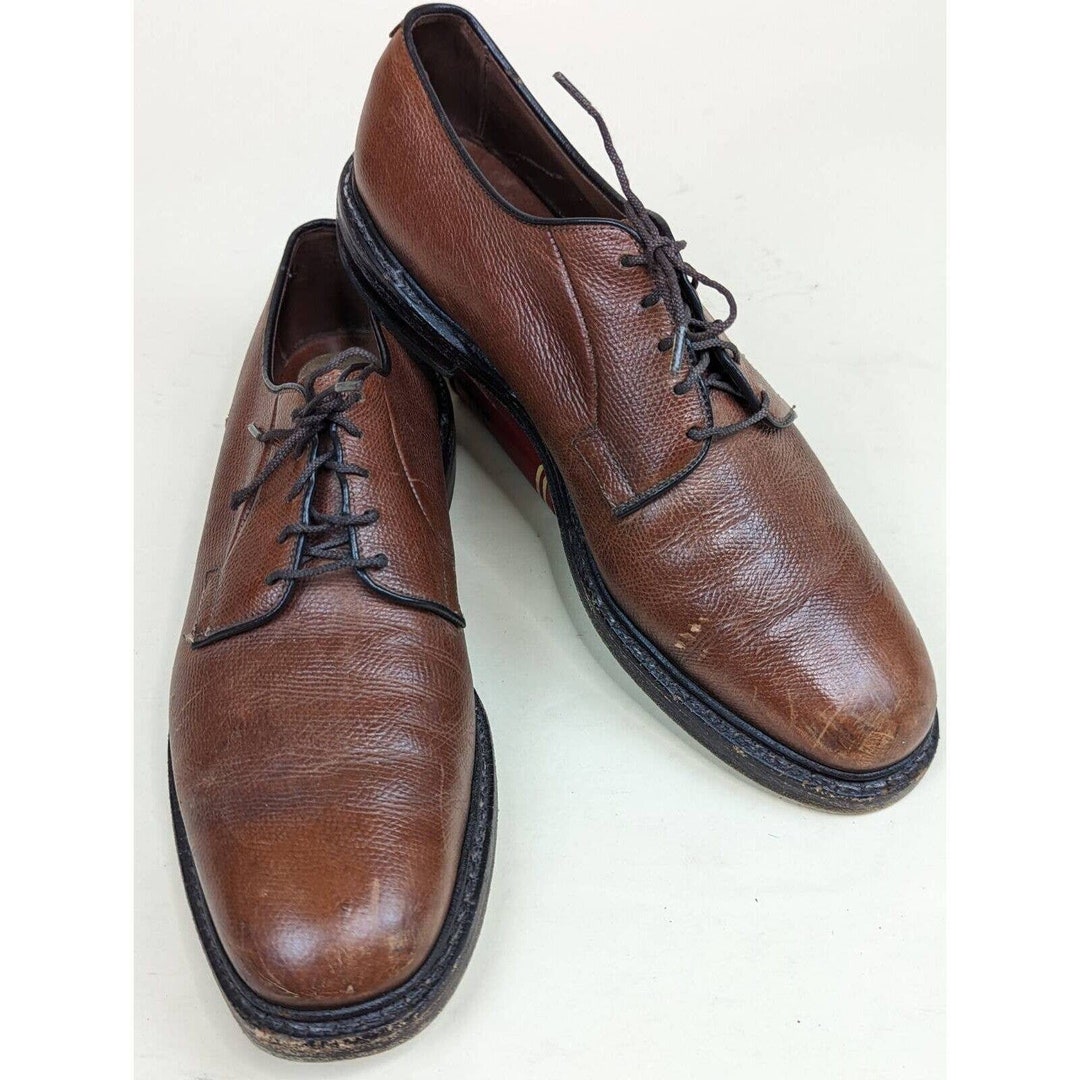 Allen Edmonds Dress Shoes Mens 9.5D Dryden Brown Leather Cap Toe Brogue Oxfords Allen Edmonds Brown Neumok Cap-Toe Oxfords | Mercari main image 4