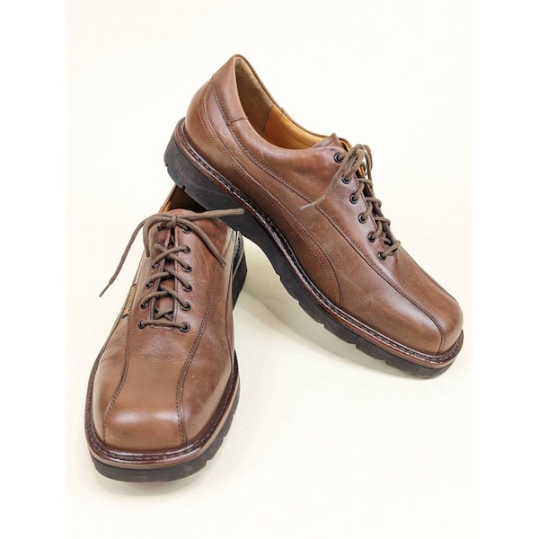 Mephisto Hommes Abel Goodyear Welt Air-Relax Derby Chaussures Habillées en Cuir Marron 10.5