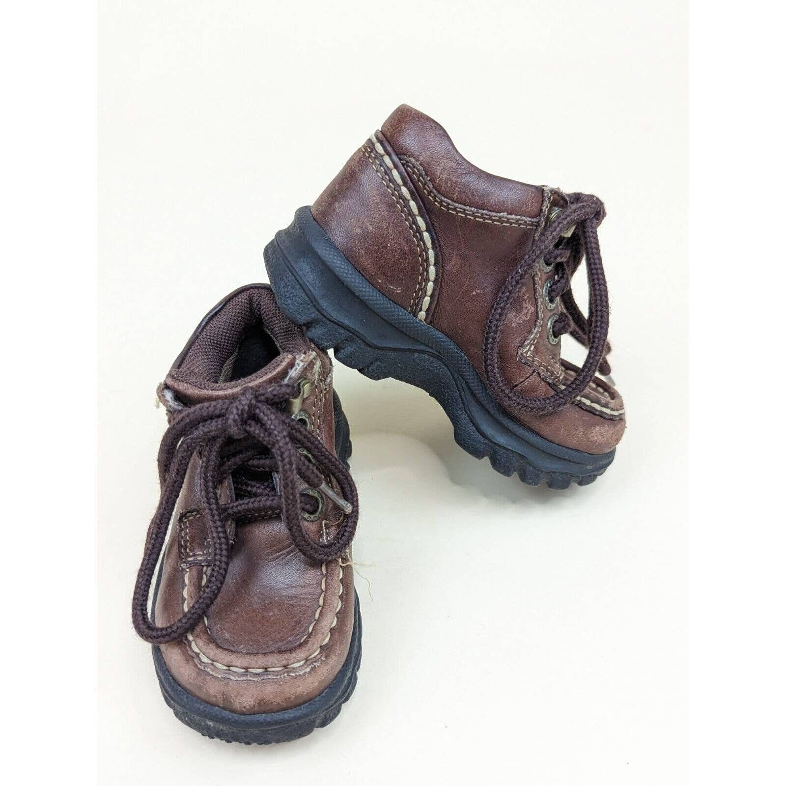 Vintage 90s Timberland Boys Oxford Shoes Boot Brown Leather