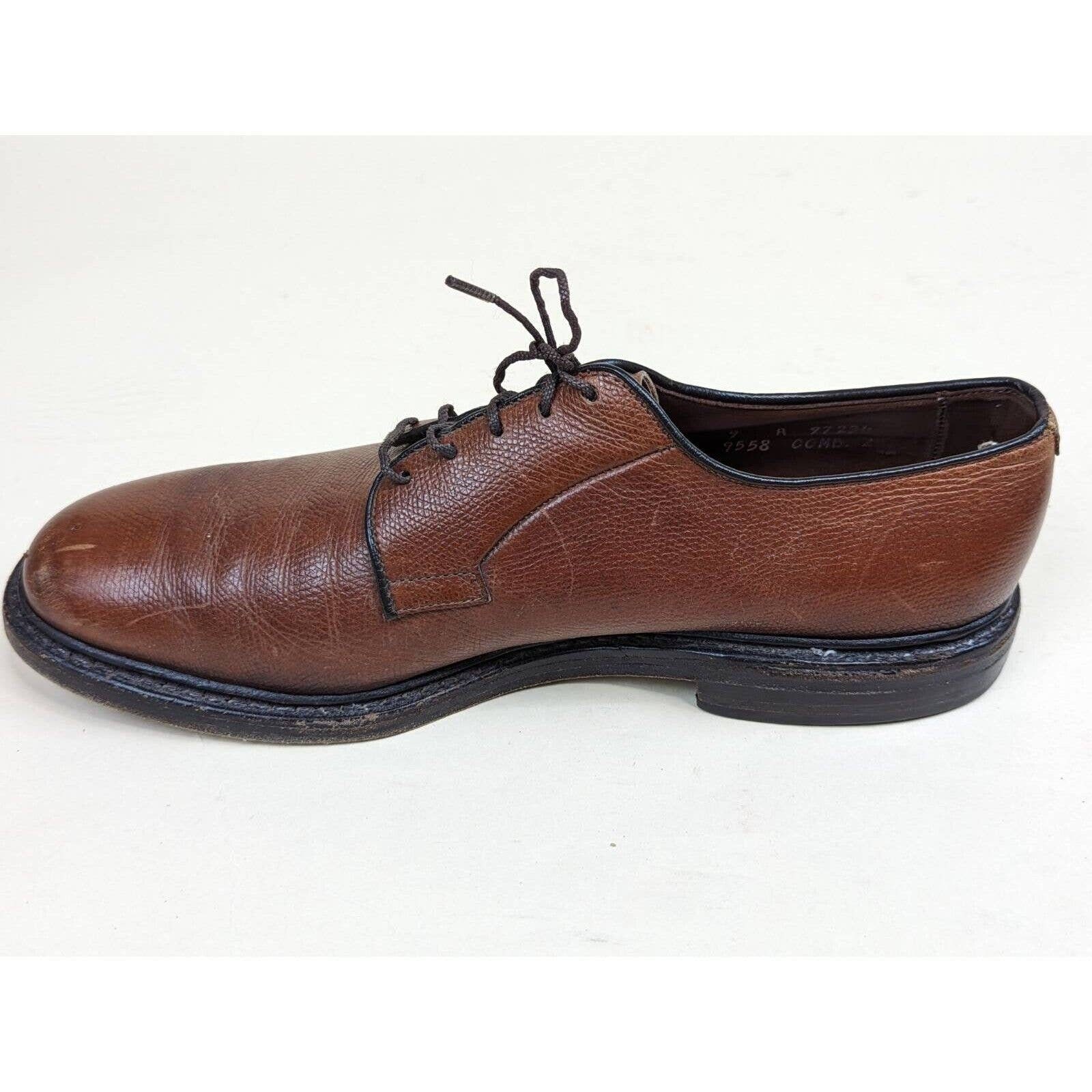 Allen Edmonds Mens Leeds Derby Dress Shoes Brown Leather 