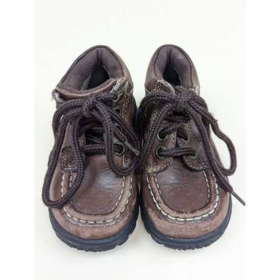 Vintage 90s Timberland Boys Oxford Shoes Boot Bro… - image 1