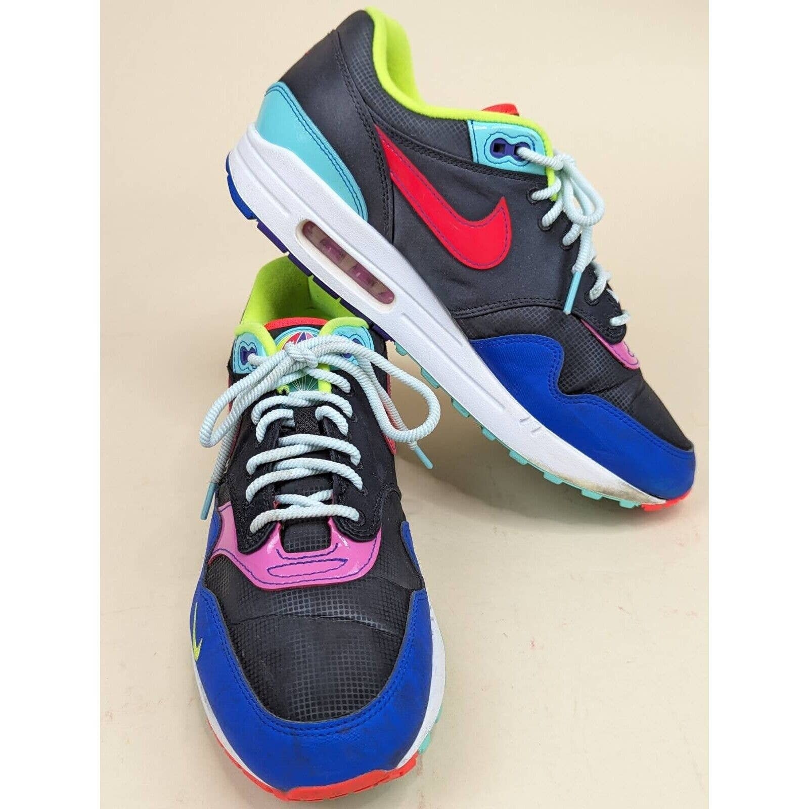 Nike Mens Air Max 1 Parachute Running Shoes Black CU4713-001  display picture 2