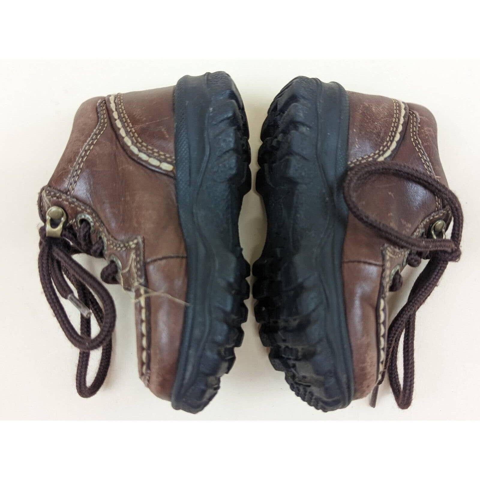 Vintage 90s Timberland Boys Oxford Shoes Boot Brown Leather