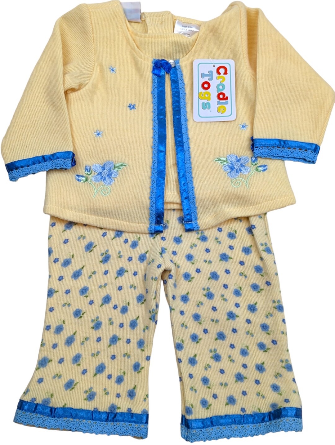 NWT Vintage Cradle Togs Baby Girl Outfit Sz 69mo Sweater Shirt Top