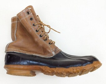 Bottes De Chasse L.L. Bean Maine - Vintage Années 80, Cuir/Caoutchouc, Taille 10 M US
