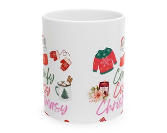 Gemütliche Weihnachtskaffeetasse: Festliches Feiertags-Trinkgeschirr Geschenk