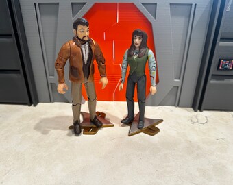 Commanders William Riker and Deanna Troi in Civilian Clothing from First Contact [Star Trek TNG Movie Line - Wave 1]