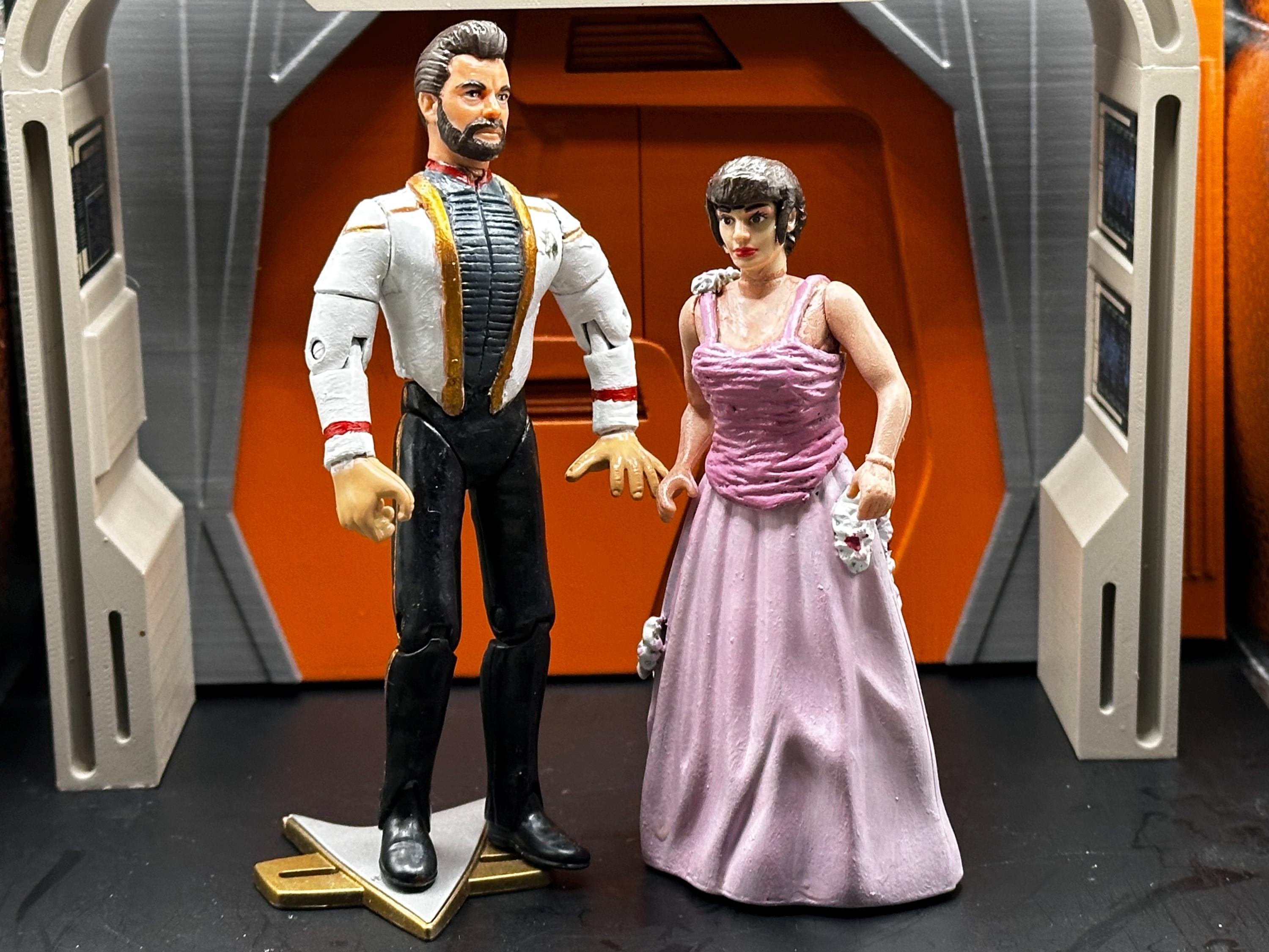 Commander Riker in Dress Uniform and Deanna Troi in Wedding