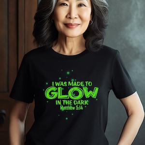 Christian Glow in the Dark T-Shirt: Matthew Scripture, Inspirational Tee