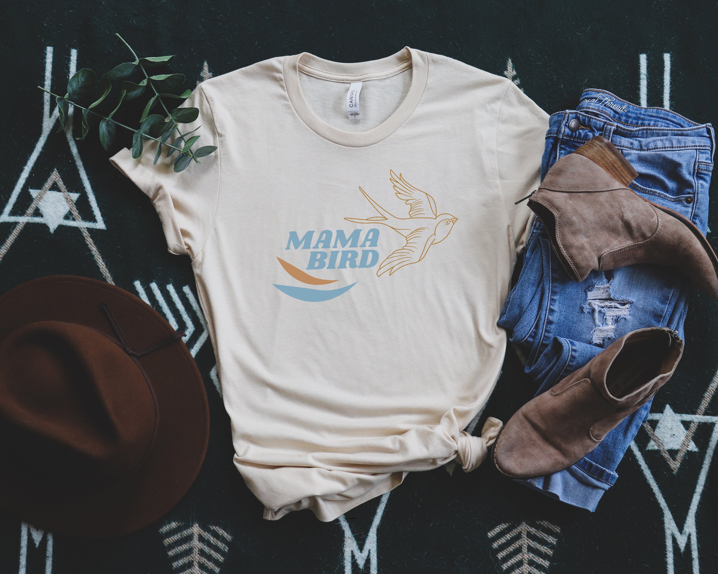 T-shirt Mama Bird para Mulher - Wishirt T-shirts