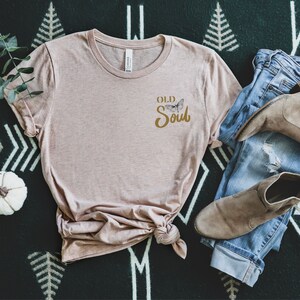 Old Soul Butterly Boho Vintage Graphic T-Shirt, Hippie Tee, Hippie Soul, Vintage Butterflies Shirt, Women&#39;s Boho Tee