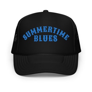 Summertime Blues Foam-truckerhoed, western zomerhoed, Lake Trucker-hoed, ZB-merchandise, Red Dirt Country, Cowgirl Cowboy Honky Tonk Lake-hoed