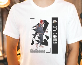 Anime Shirt, Samurai shirt, Anime shirt Unisex, Japan Inspired Clothing, Fashion T-shirt City, Samurai Inspired Shirt, Streetwear Fashion
