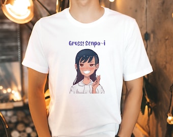 Gross Senpai T-shirt, Anime Shirt, Anime Meme, Funny Anime T-shirt, Cosplay, Anime Fashion, Custom Anime T-shirt, Anime Gift