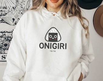 Onigiri Hoodie, Unisex, Food Onigiri Rice, Japan Inspired Clothing, Fashion Hoodie, Cute Onigiri Hoddle, Rice Hoddle, Streetwear Fashion