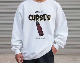 King Of Curses, Anime Sweatshirt, Sukana Sweatshirt, Cursed Finger, Anime Gift, Anime Lover, Anime Cosplay, JJK, Cursed User, Sukana JJk