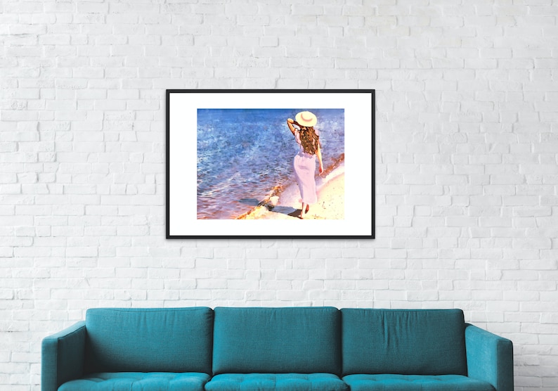 Printable Digital Download Beach Watercolor Wall Art Instant Etsy