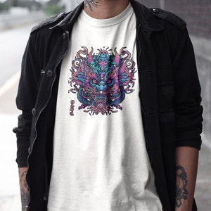 Lebendiges Drachenkopf T-Shirt Drachen T-Shirt Drachen Liebhaber Geschenk, mythische Fantasy Shirts, Drachen T Shirt, Drachenflügel T-Shirt, Drachenkopf T-Shirt