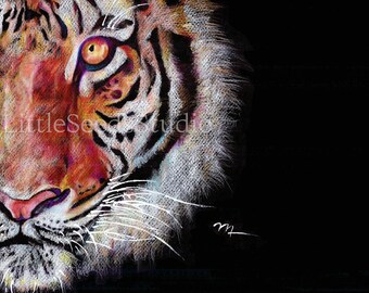Colored Pencil Drawing of Tiger | Original Hand-Drawn Artwork | 16" x 20"