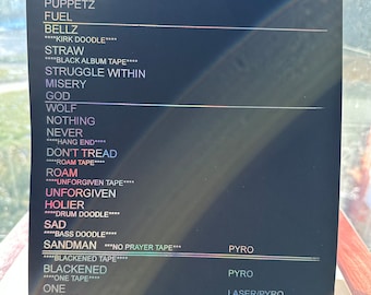 Metallica Orion Fest 2012 - Atlantic City - Night 2 - souvenir foiled Concert Setlist