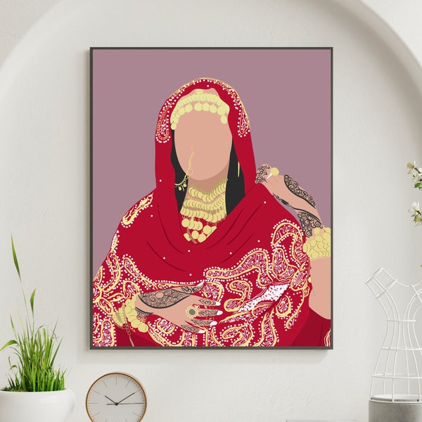 Afdrukbare trots uit Soedan digitale download, woondecoratie van de Soedanese bruid met henna goud-Instant Download, Afrikaanse muurkunst nu downloaden