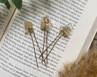 Raw Golden Citrine Hair Pins | Natural stone hairpins | Gemstone hair pins | Bridal jewelry | Headdress | Hair clip | Bobby pins