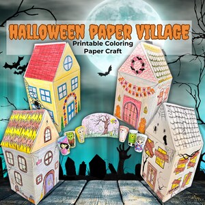 Halloween Village | Halloween Gingerbread House | 3D Paper Craft Halloween | Halloween Paper Craft Fold | Haunted House Kit