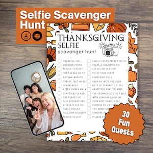 Thanksgiving Scavenger Hunt | Thanksgiving Games | Thanksgiving Activity