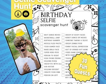 Schnitzeljagd zum 10 Teen Schnitzeljagd | Geburtstags-Schnitzeljagd | 13. Geburtstag | Teen Geburtstags-Spiele