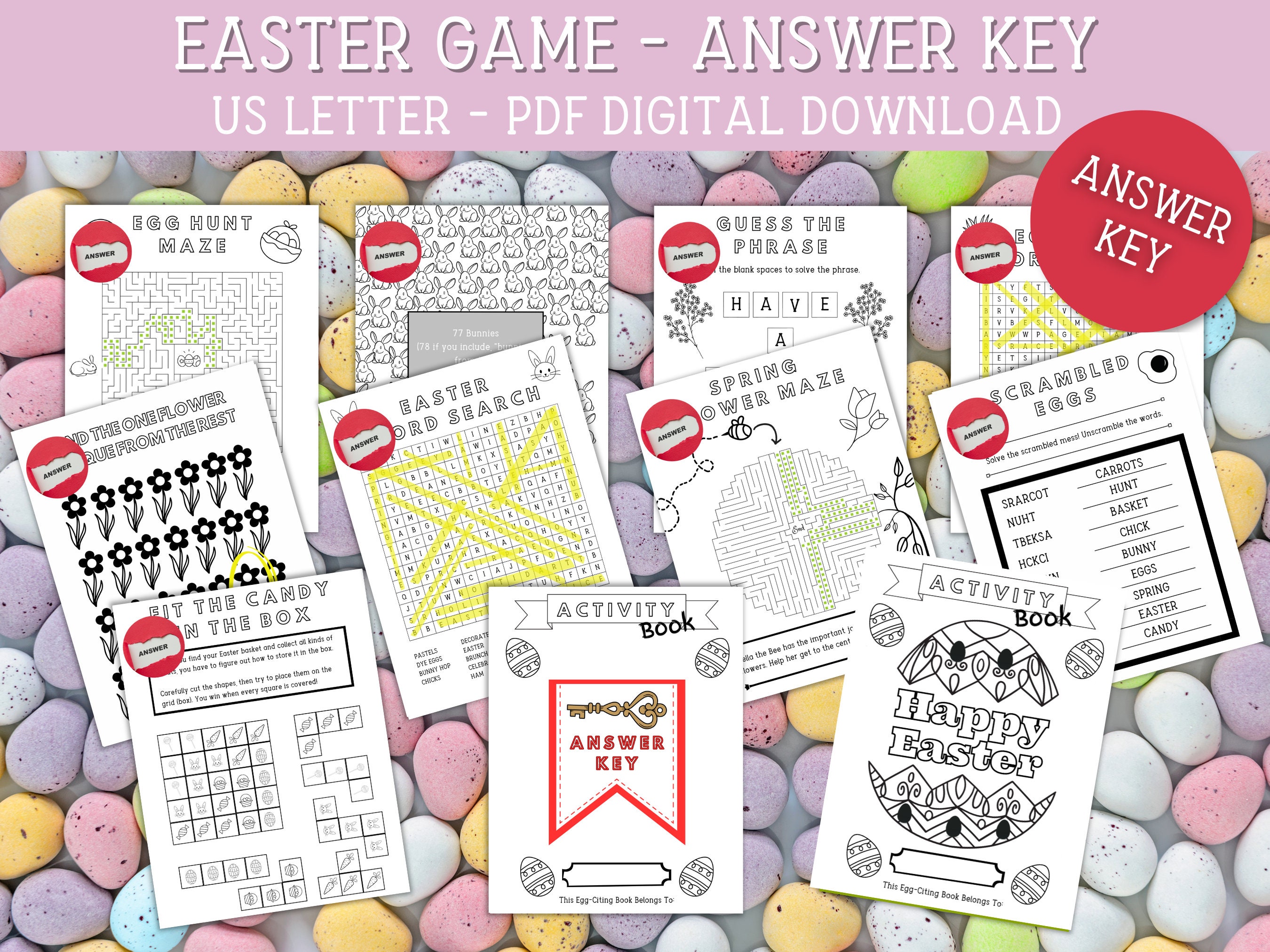 Easter Scavenger Hunt, Word Search and More - Easter Activity Book 31 ...