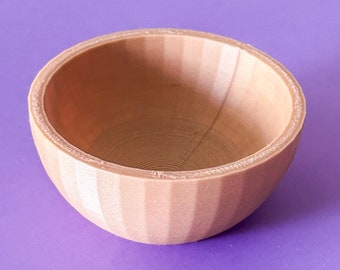 Simple 8cm Wood Style Bowl 3D Printed