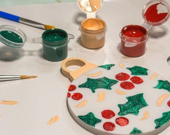 Paint your own 3D printed Christmas Ornaments, paintable baubles, great Christmas activity, 3D Printed with Sustainable Plastic