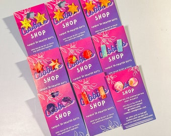 3D Printed Stud Earrings - 3D Printed Light and Colourful Earrings, Stainless steel backings - Unique and Stylish Statement Pieces