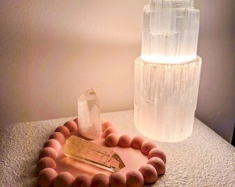 Heart Shaped Trinket Tray, Pink Valentines Day Catch Tray, 3D Printed Trendy Trinket Dish
