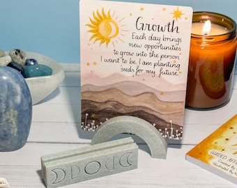Set of 2 Affirmation Card Holders, Tarot Card Holders, Oracle Card Holder, Memo and Photo Holder