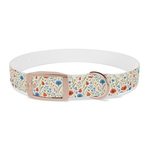 Floral Dog Collar, Stylish Pet Accessory, Adjustable Pet Collar, Cute Dog Collar, Perfect for Gifts and Celebrations