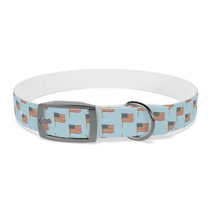 Patriotic Dog Collar | USA Flag Pet Accessory, Dog Accessories, Gifts for Dog Lovers, 4th of July Dog Gear, Red White Blue Dog Collar