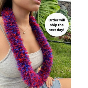 Hawaii 2 Color Yarn Lei, Graduation Lei, Special Occasion Lei, Celebration Lei, Senior Lei, Class of 2025, Lei for Graduate, Mardi Gras