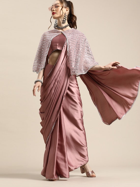 Poly crepe best sale saree