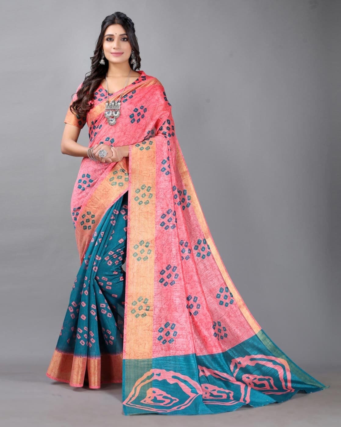 Bandhani cotton hotsell sarees with price