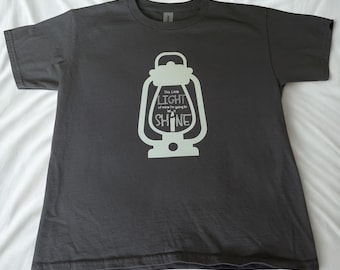 Glow in the Dark Kids T-Shirt: Lantern Design - Christian Faith Tee