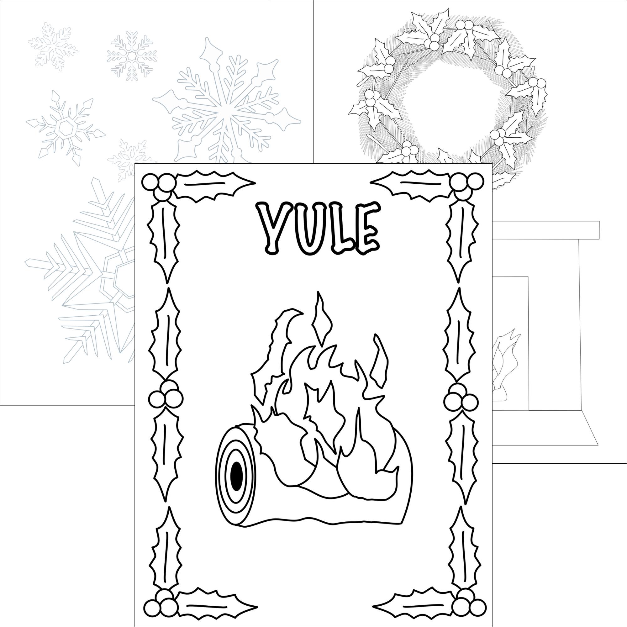 Yule Printable Kids Activity Pack, Pagan Families, Pagan Parents, Pagan ...