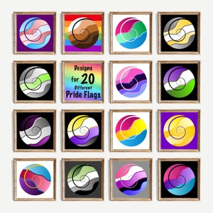 LGBTQ Flags Wall Art | 18 Downloadable JPGs | Printable Pride Art | Queer Artist | Pride Posters | Pride Gifts