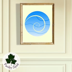 Elemental Air Spiral, abstract wall art, printable wall art, both vertical and square formats included, original, artist-created digital art