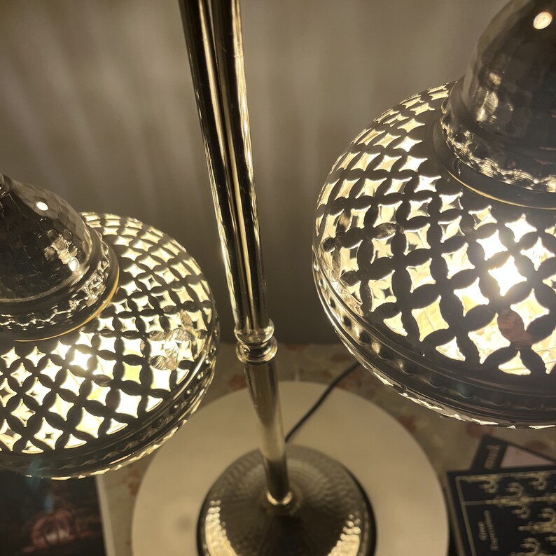 Moroccan Double Table Lamp Mosaic Glass Lamp Turkish Mosaic Etsy